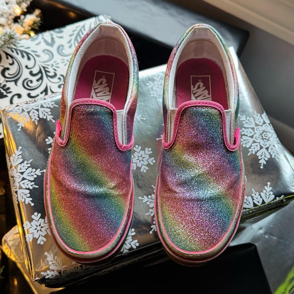 Vans Kids Rainbow Glitter Sneakers